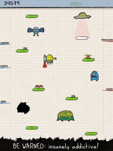 لعبة Doodle Jump متاحة الآن لجهاز الايباد لعبة Doodle Jump متاحة الآن لجهاز الايباد