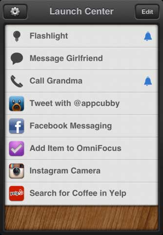 تطبيق Launch Center تطبيق Launch Center