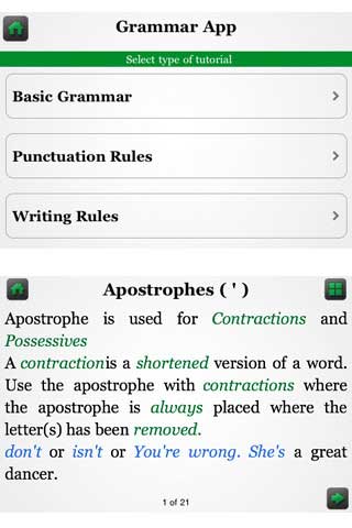 تطبيق Grammar App by Tap To Learn تطبيق Grammar App by Tap To Learn