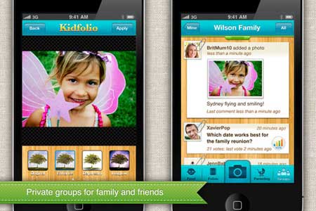 تطبيق Kidfolio