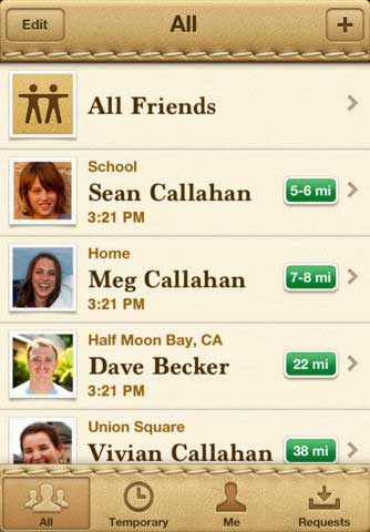 خدمة Find My Friend خدمة Find My Friend