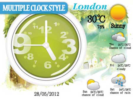 تطبيق Awesome Weather Clock تطبيق Awesome Weather Clock