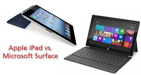 مقارنة السرعة بين الايباد 3 وجهاز Surface من مايكروسوفت