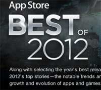 الكشف عن اشهر التطبيقات لعام 2012 في متجر ابل