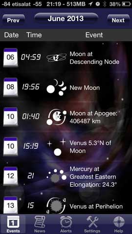 تطبيق Astronomy Events With Push