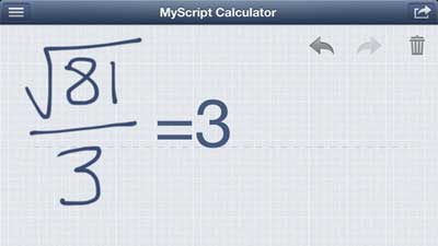 تطبيق MyScript Calculator
