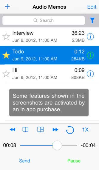 تطبيق Audio Memos