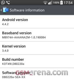 وصول تحديث كيت كات لهاتف LG G2