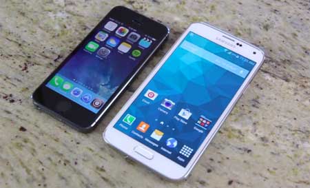 بصمة الايفون 5s وجالاكسي S5