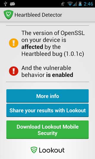 تطبيق Heartbleed Detector