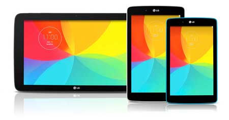 لوحيات LG G Pad 7.0, 8.0, 10.1