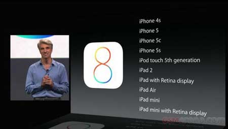 الأجهزة الداعمة لنظام iOS 8