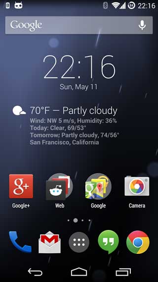 تطبيق BetterWeather for DashClock لعرض الطقس للأندرويد