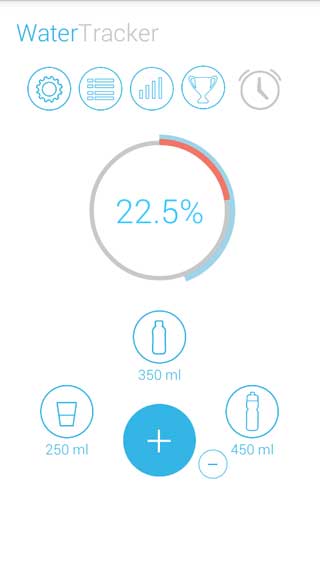 تطبيق water tracker لمعرفة معدل شربك للماء يوميا