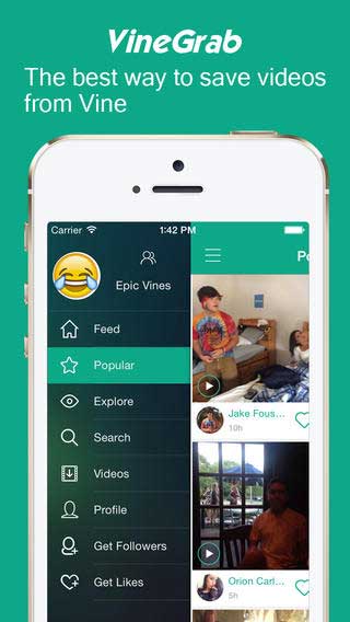 تطبيق VineGrab Pro لتحميل مقاطع فيديو Vine