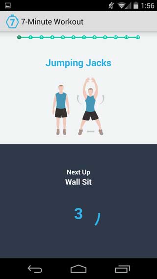 تطبيق Scientific 7-Minute Workout للأندرويد