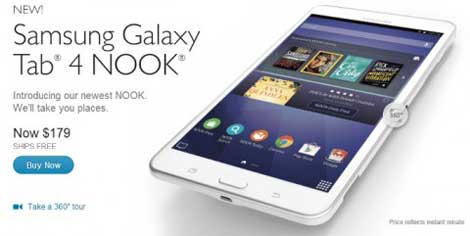 الإعلان رسمياً عن الجهاز اللوحي Galaxy Tab 4 Nook