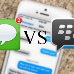 بلاكبيري لآبل : تطبيق BBM أفضل من تطبيق iMessage !