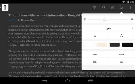 تطبيق Instapaper لقراءة الصفحات بدون انترنت مجانا للأندرويد