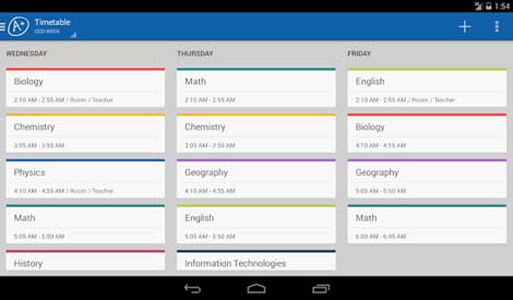 تطبيق School Marks Manager+timetable للأندرويد