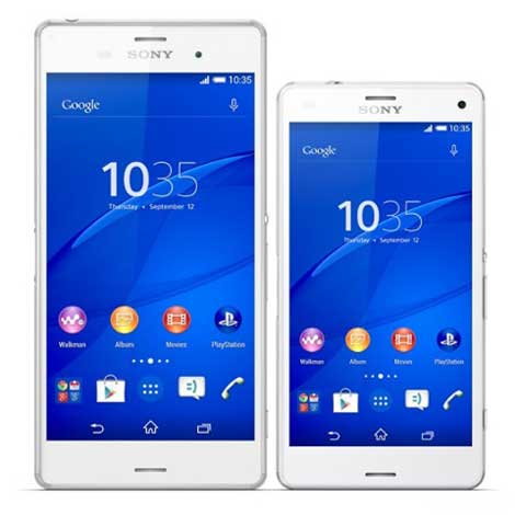 هاتف Sony Xperia Z3 Compact بجانب هاتف Sony Xperia Z3 !