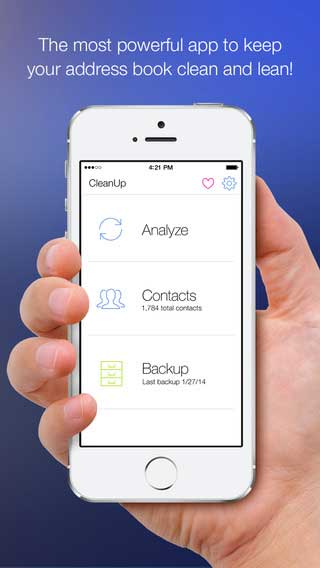 تطبيق CleanUp Suite لإدارة جهات اتصالك