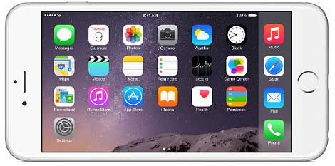 إمكانية استخدام iPhone 6 Plus في الوضعية الأفقية