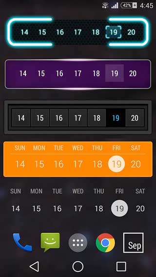 تطبيق Month: Calendar Widget لعرض التقويم في الشاشة