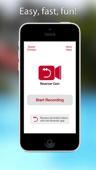 تطبيق Reverser Cam لتشغيل الفيديو بالعكس