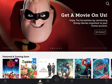 تطبيق Disney Movies Anywhere لمشاهدة أفلام ديزني