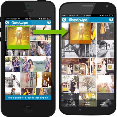 تطبيق FotoSwipe لنقل الصور بين الأيفون والأندرويد - مجانا