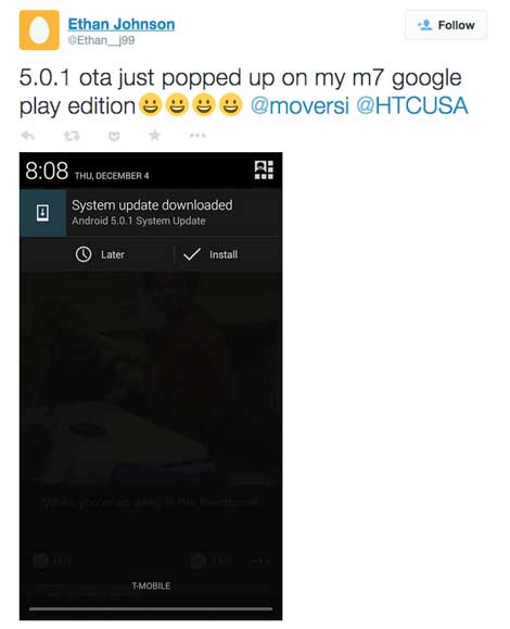 تحديث اندرويد 5.0.1 لـ HTC ONE M8 وM7