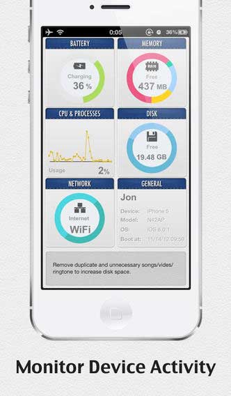 تطبيق SYSTEM UTIL Dashboard لعرض تفاصيل النظام