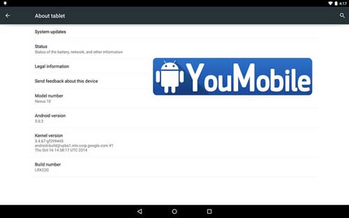 جهاز Nexus 10 يحصل على الاندرويد 5.0.2