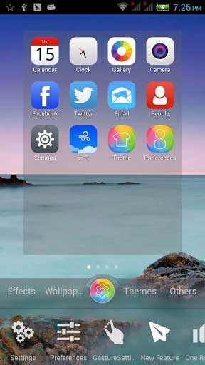 تطبيق One Launcher للحصول على تصميم نظام iOS 8