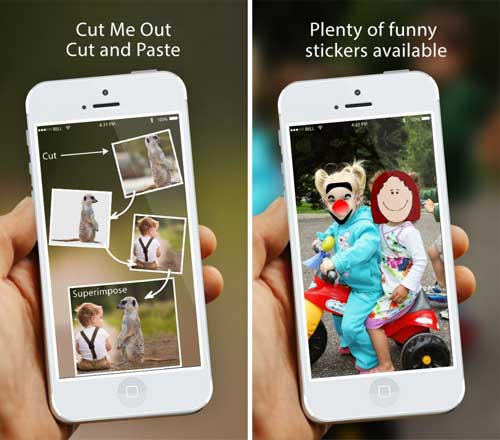 تطبيق Cut Me Out Pro لإضافة الملصقات على الصور 
