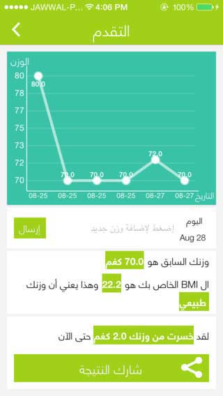 تطبيق عداد السعرات الحرارية و مراقبة الحمية من حميتي