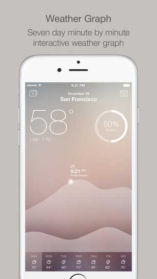 تطبيق Fresh Air لعرض حالة الطقس بتصميم جميل