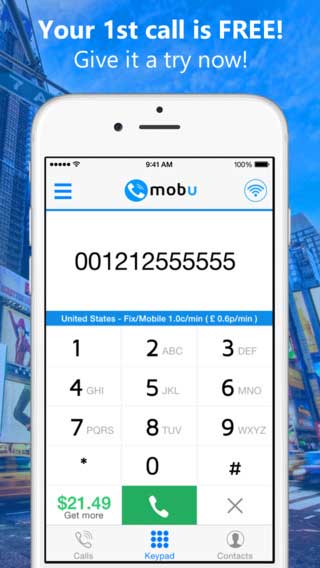 تطبيق Mobu لإجراء مكالمات دولية بأرخص التكاليف