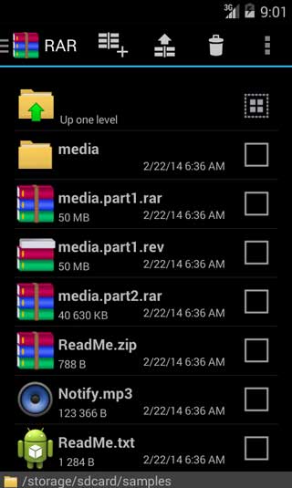 تطبيق RAR for Android لضغط وفك الضغط عن الملفات