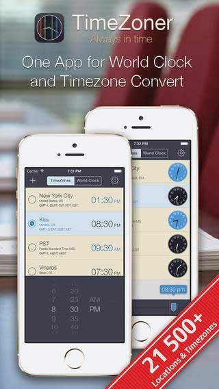 تطبيق TimeZoner المميز - دليلك لجميع ساعات العالم