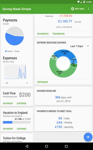 تطبيق Saving Made Simple لإدارة شؤونك المالية للاندرويد