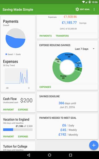 تطبيق Saving Made Simple لإدارة شؤونك المالية للاندرويد