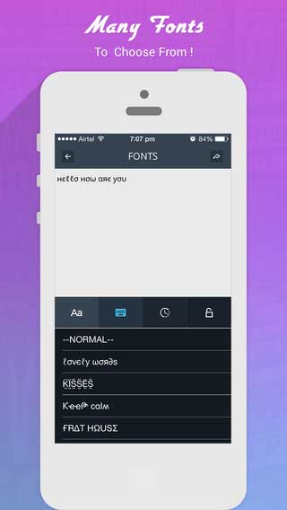 تطبيق Font Mania لوحة مفاتيح بملصقات رائعة وحروف مزخرفة - مجاني، راقي ومميز
