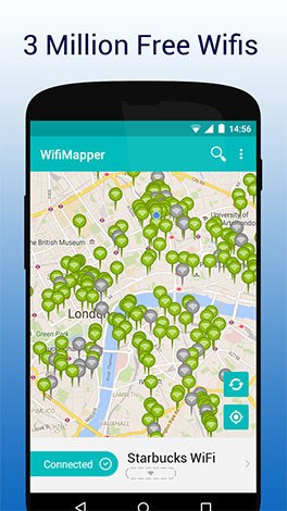 تطبيق WiFiMapper تطبيق مجاني للبحث و الاتصال بشبكات الوايفاي المفتوحة للأندرويد !