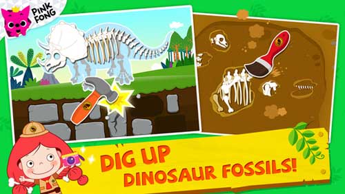 تطبيق PINKFONG Dino World - عالم الديناصورات للأطفال