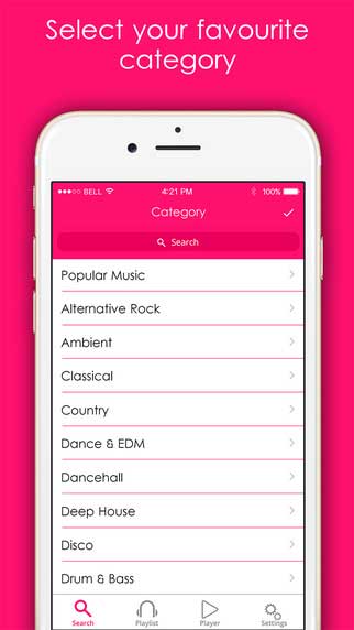 تطبيق Music Player Pro للبحث وتشغيل مقاطع شبكة SoundCloud