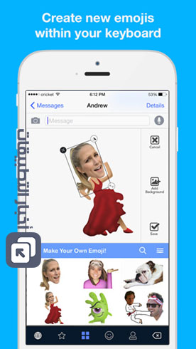 5.تطبيق YourMoji Keyboard - لوحة مفاتيح بمزايا رائعة !