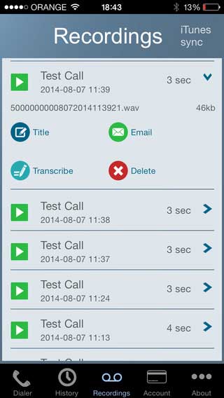 تطبيق Call Recorder - IntCall