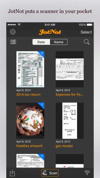 تطبيق JotNot Scanner لتصوير المستندات